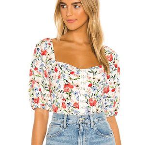 ASTR the Label Hook & Eye Square Neck Top